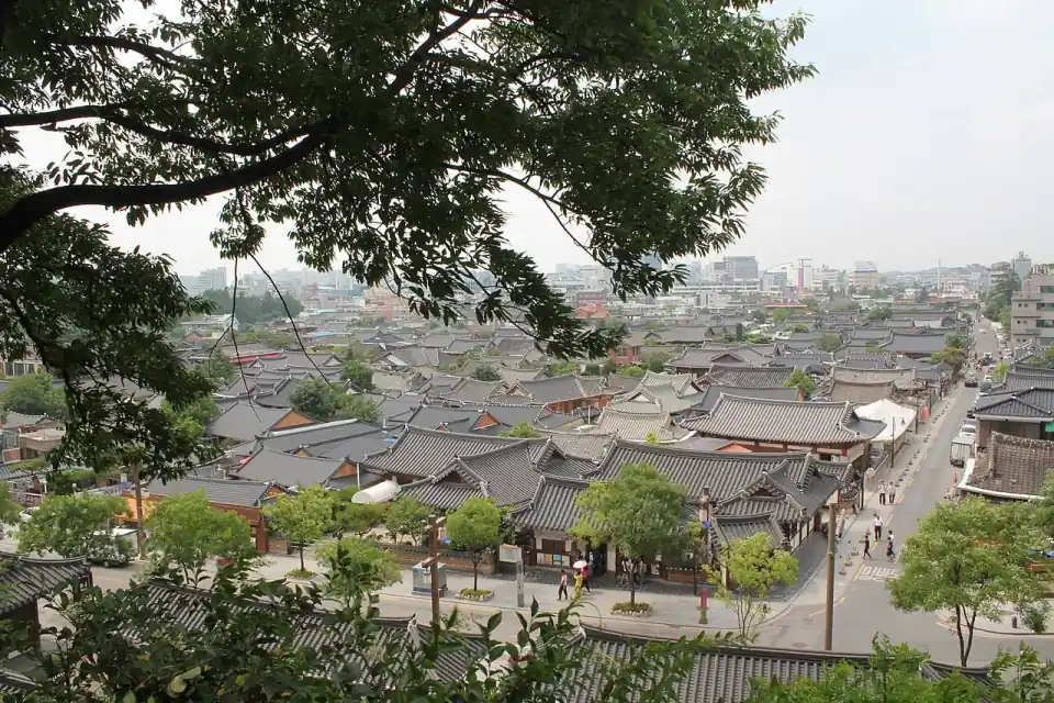 전주한옥마을 실제 전경 사진